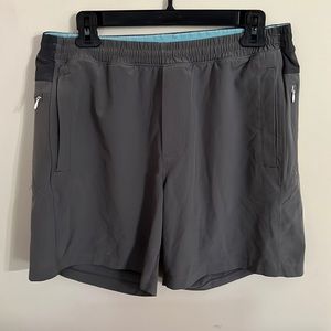 Birddogs "Tightwads" Gym Shorts | Gray | Large | 7” inseam | EXCELLENT